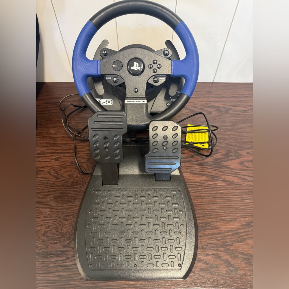 PlayStation Thrustmaster t150Racing Wheel and Pedals - Black and Blue